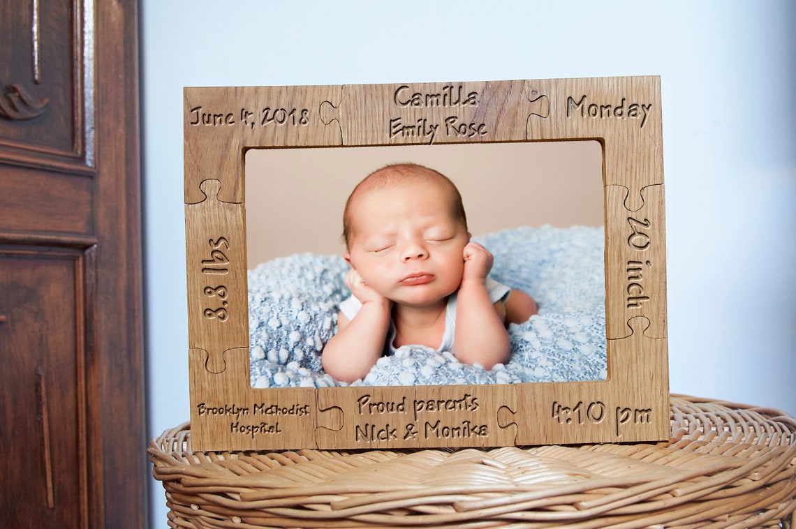 Personalized baby picture frames Birth announcement frame New Etsy