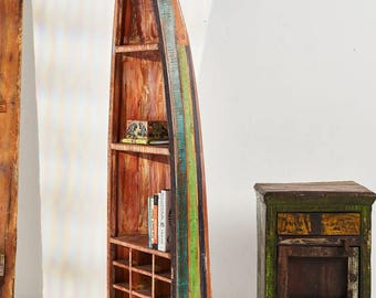 boat bookshelf etsy