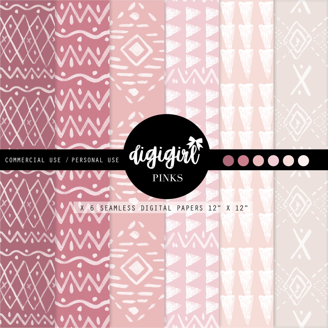 Mud Cloth Wallpaper African Digital Paper Hand Painted Tribal