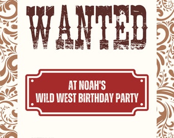 Western Birthday Invitation