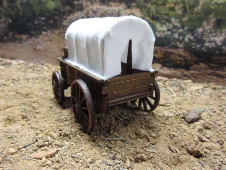 O Scale Miniature Covered Wagon American Old West Model 1:43 Scale - Etsy