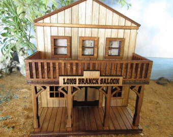 O Scale Miniature Long Branch Saloon Gunsmoke Dodge City Marshal Matt Dillon, 1:43 scale Miniature American old west