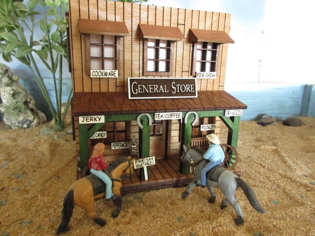 O Scale Western General Store, Deadwood, Old West Miniature Rustic ...