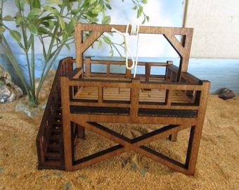 O Scale Miniature Old Western Gallows train decor accessories 1:43 scale