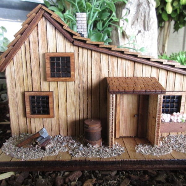 La petite maison dans la prairie, cabine Ingalls miniature, décoration d'exposition de train de l'ouest à l'échelle 1:52