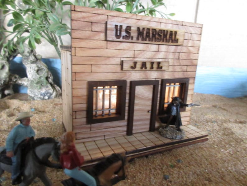 Prison Scale Model O Scale Miniature Old West Jail House, Model Train Building (1:43 Scale ...