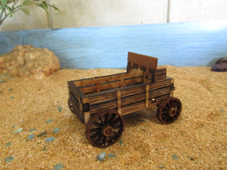 Miniature Buck Board Wagon 1:52 scale American West Little House on the Prairie Wagon image 6