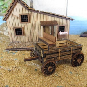 Miniature Buck Board Wagon 1:52 scale American West Little House on the Prairie Wagon image 9