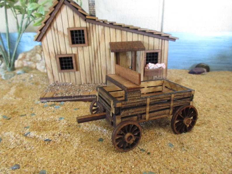 Miniature Buck Board Wagon 1:52 scale American West Little House on the Prairie Wagon image 9