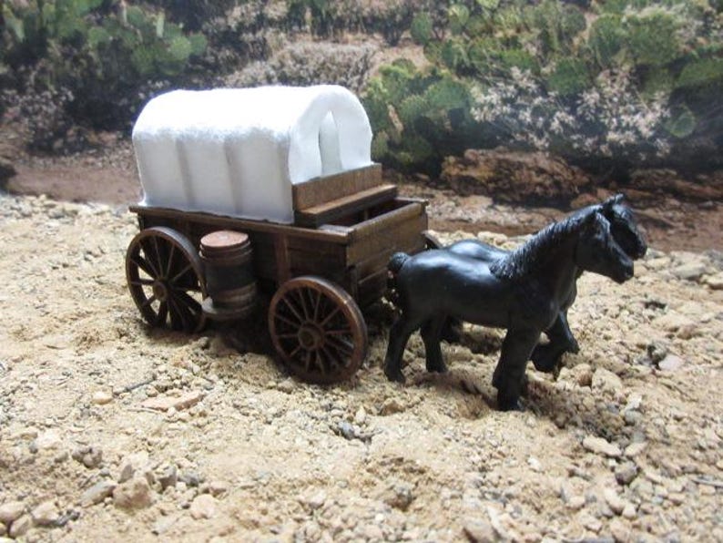 O Scale Miniature Covered Wagon American Old West Model 1:43 Scale - Etsy