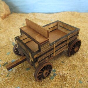 Miniature Buck Board Wagon 1:52 scale American West Little House on the Prairie Wagon image 4