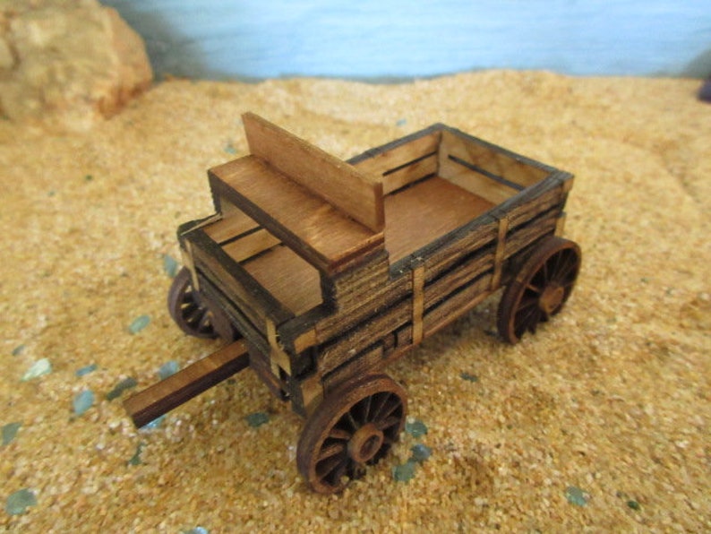 Miniature Buck Board Wagon 1:52 scale American West Little House on the Prairie Wagon image 4