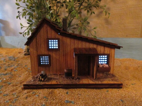 Little House on the Prairie Miniature Ingalls Cabin 1 52 Scale