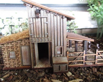 Little House on the Prairie miniature Ingalls barn 1:52 scale western train exhibit decor