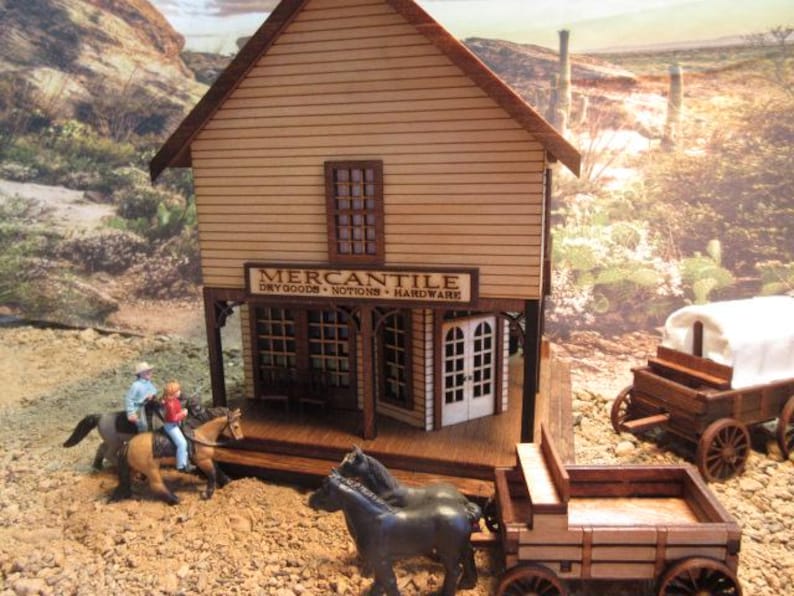O Scale Old West Mercantile 1:43 Scale Model Train Exhibit - Etsy
