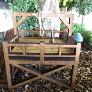 O Scale Miniature Old Western Gallows train decor accessories 1:43 scale image 4