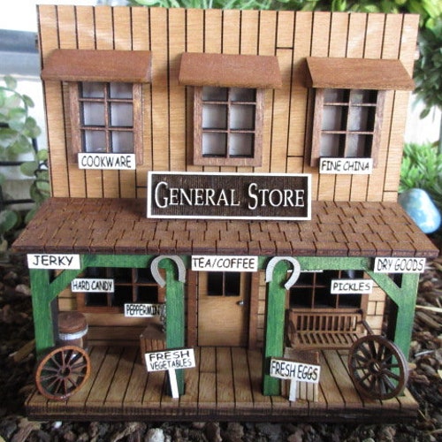 O Scale Miniature Old Western Town Center Rustic Building - Etsy