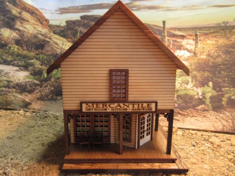 O Scale Old West Mercantile 1:43 Scale Model Train Exhibit - Etsy