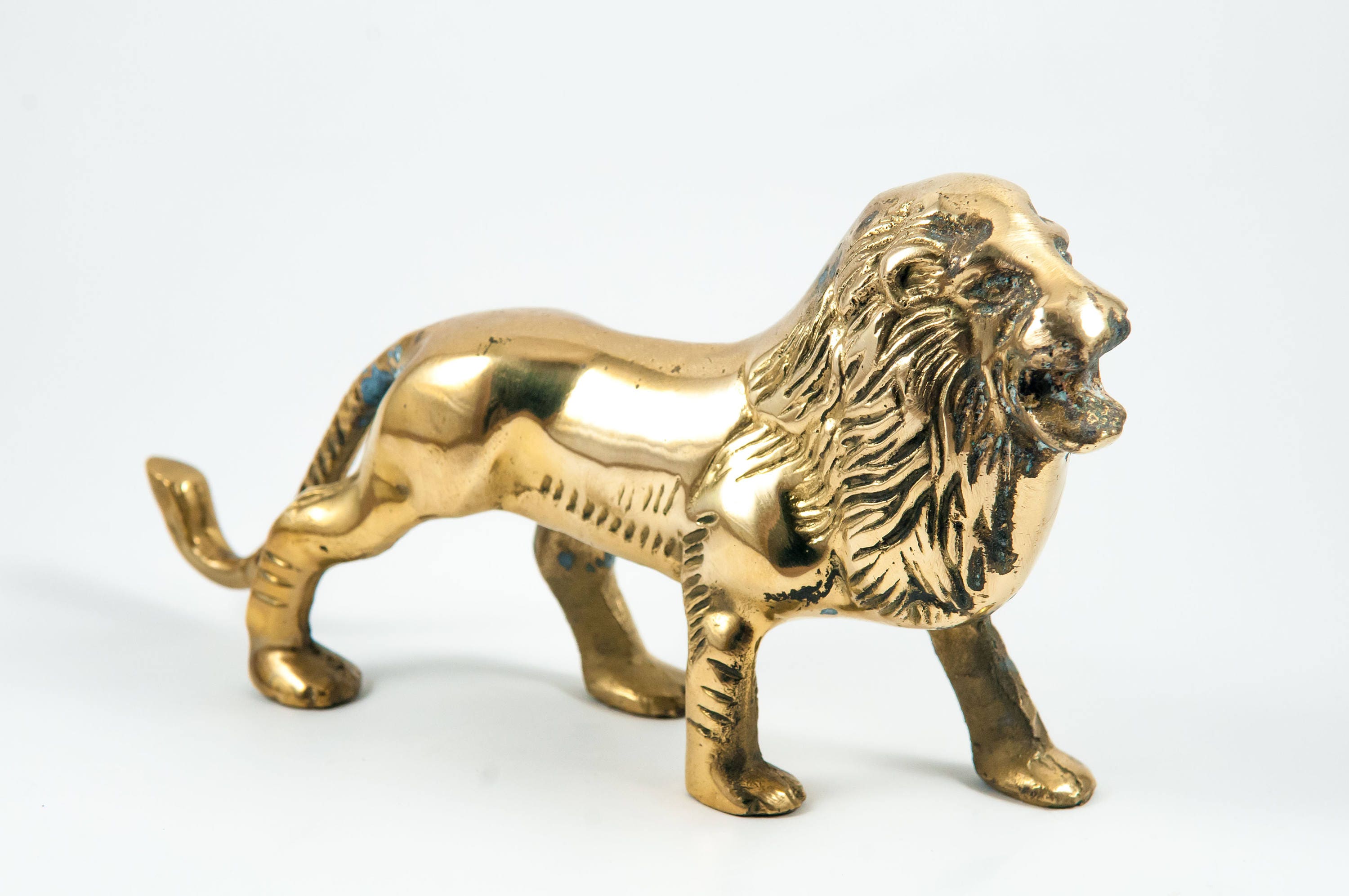 Brass Lion Figurine - Etsy
