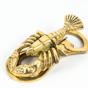 Brass Lobster Clip, Brass Bottle Opener