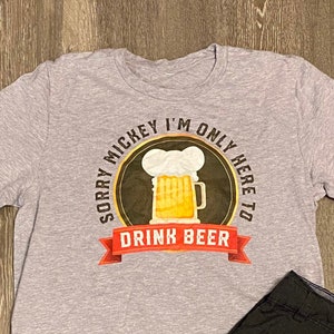 Disney Drinking Funny Mickey Shirt / Men&#39;s Disney Epcot Drink Around the World Tee