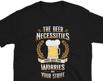 Funny Men's Disney Beer Drinking Shirt / The Bear Necessities of Life Shirt / Epcot Drink Shirt