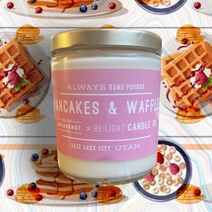 pancakes + waffles be light candle co 100% soy wax handmade in Salt Lake City suicide prevention and awareness