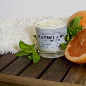 Grapefruit & Mint 100% Non GMO American Grown Soy Wax Made With Essential Oils image 4