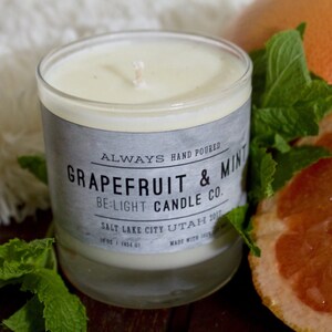 Grapefruit & Mint 100% Non GMO American Grown Soy Wax Made With Essential Oils image 7