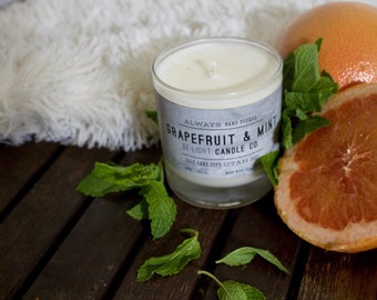 Pamplemousse et menthe 100% non OGM Américain grown Soy Wax Made With Essential Oils