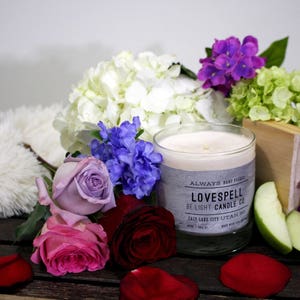 Love Spell Scented Candle Be:Light Candle Co 100% Soy Wax & Repurposed Glass image 3