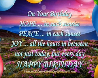 Happy Birthday Wishes Gif #70 Buy 1 Gif & Get 1 Free Gif. Happy Birthday video card, birthday cards, happy birthday.