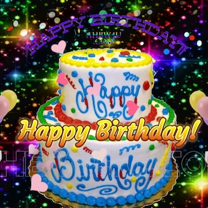 Happy Birthday Wishes Gif #192 Buy 1 Gif & Get 1 Free Gif. Happy Birthday video card, birthday cards, happy birthday.