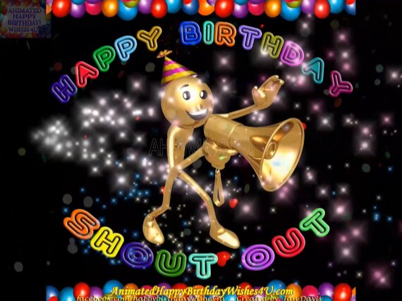 Happy Birthday Shout Out Wishes Video 319 Free Gif 55 Etsy