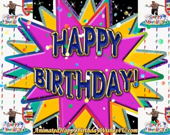 Animated Happy Birthday Wishes 4U Gif #203 & 38 Buy 1 and Get 1 FREE