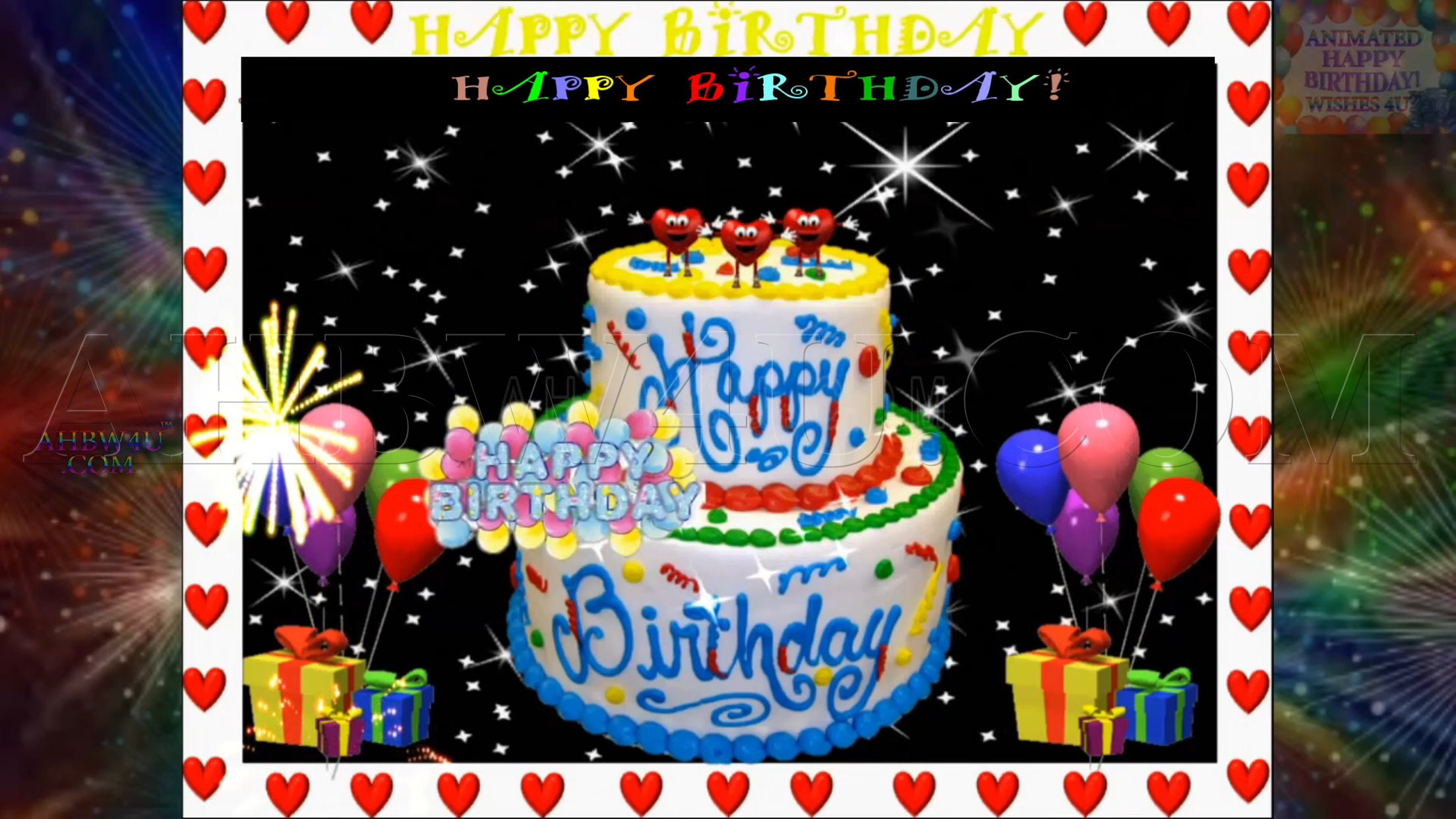 Happy Birthday Cake GIF, Animated Birthday Wishes (digital Download) - Etsy, image size:2208x1242