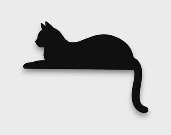 Türrahmendekoration mit schwarzer Katzensilhouette, Acryl-Katzenaufsatz, verspielter Katzenanhänger