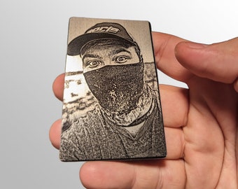 Custom Laser Engraved Black Metal Cards (3.4" x 2.1") | Business Cards & Wallet Keepsakes