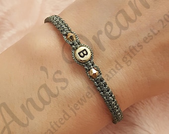 Initial Couples Bracelet Set, Personalized Braided Friendship Bracelets