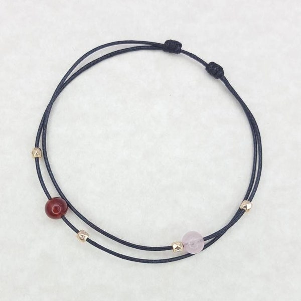 Red Rose Ankle Bracelet Etsy