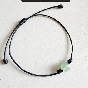 Dainty Aventurine bracelet Green Aventurine cord bracelet Adjustable string bracelet 8mm Aventurine Crystal bracelet Green gemstone bracelet