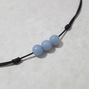 Angelite choker necklace Angelite necklace Angelite jewelry Angelite choker cord necklace for women Gift for her Gifts for best friend Gift