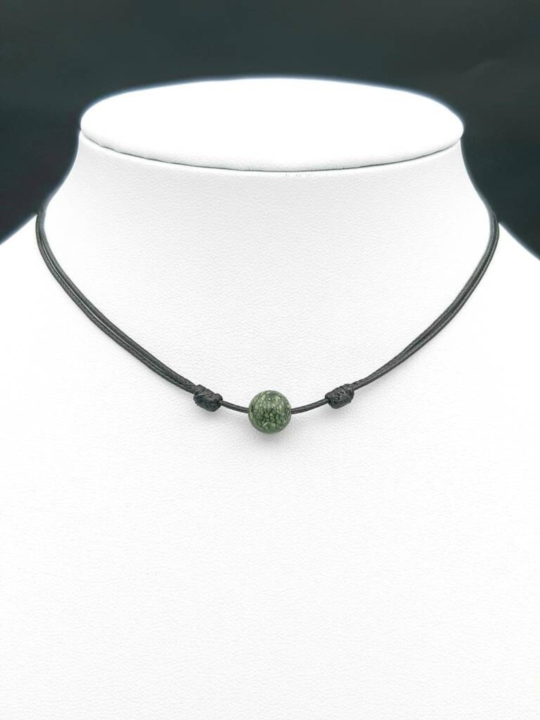Serpentine Necklace Green Serpentine Stone Necklace Serpentine Jewelry