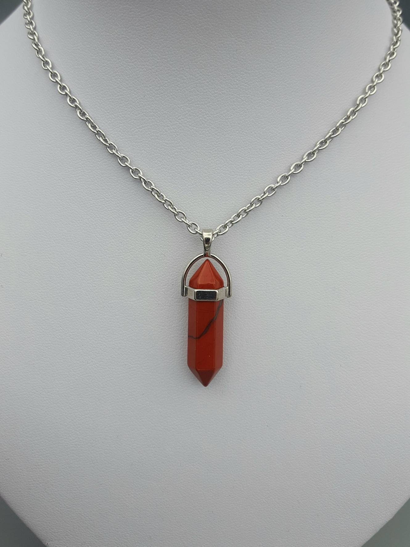 Red Jasper Crystal Necklace Red Jasper 