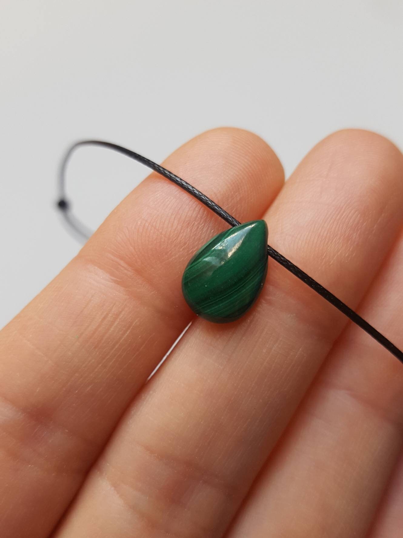 Malachite Flowers Toggle Necklace