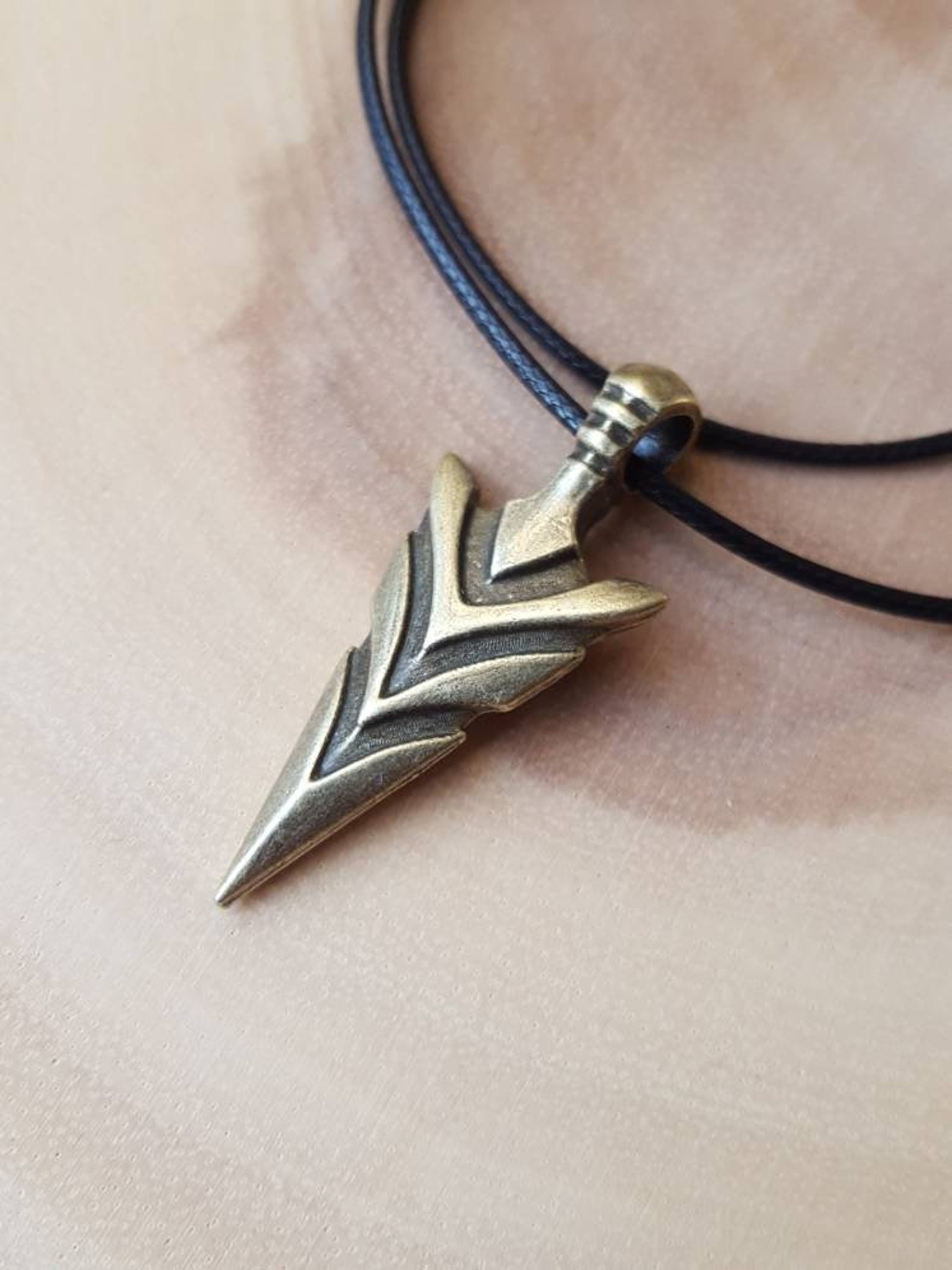 Mens Arrowhead Necklace for Men Arrow Pendant Boho Necklace Etsy