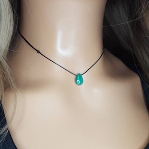 Green Malachite necklace Crystal necklace Malachite choker necklace Green Malachite jewelry necklace Malachite gemstone necklace Crystals
