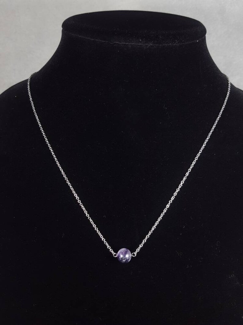 Amethyst choker necklace Amethyst chain necklace Amethyst chain choker Dainty necklace Amethyst jewelry Minimalist necklace Amethyst stone