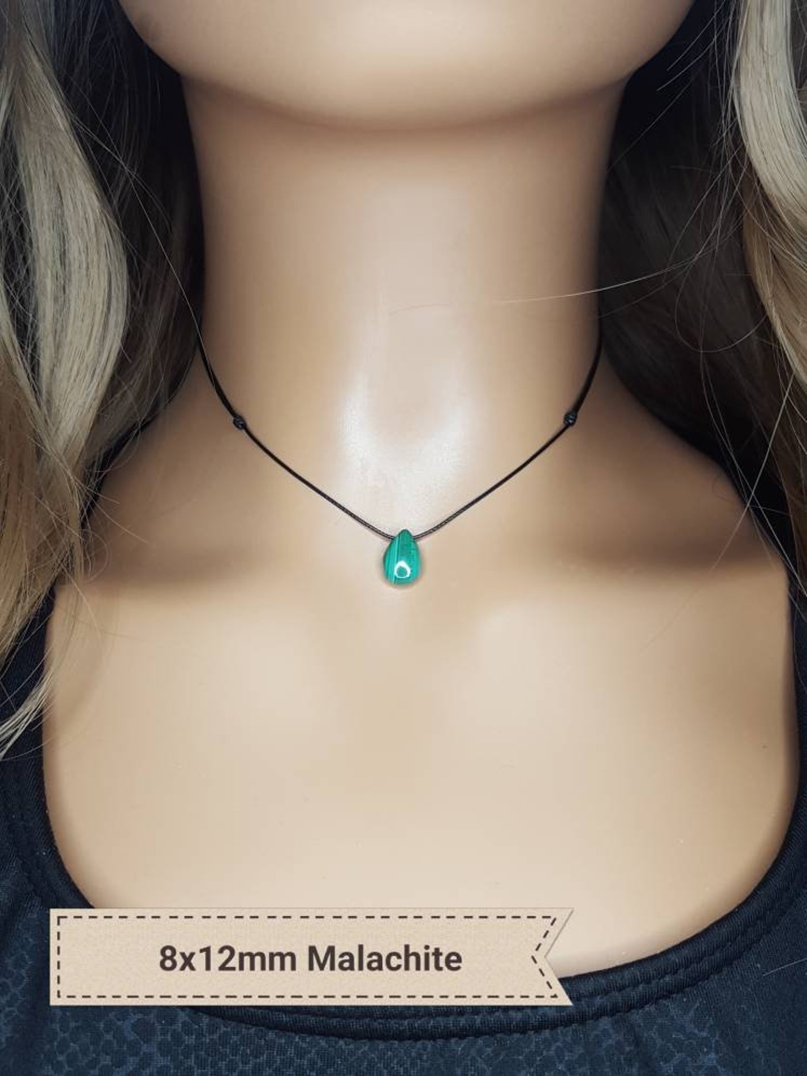 Malachite Necklace Malachite Choker Necklace Natural Malachite | Etsy