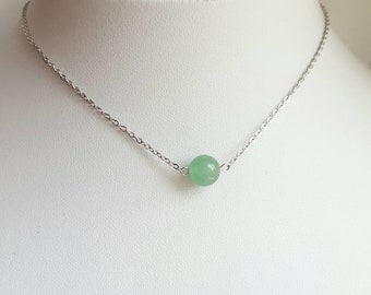 Aventurine necklace Green Adventurine crystal necklace Aventurine jewelry Green stone pendant Green gemstone jewelry Gemstone necklaces